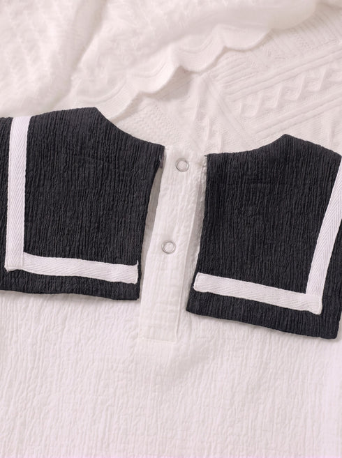 Black Sailor Collar Bodysuit
