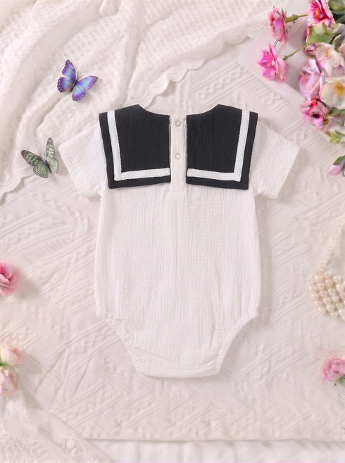 Black Sailor Collar Bodysuit