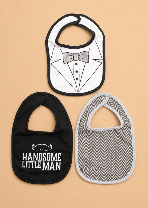 3-Pcs Baby Bibs Gift Set