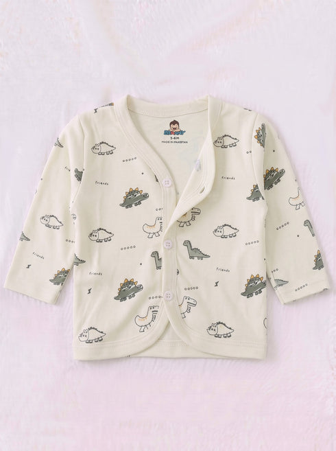 Jurassic World Full Sleeve Night Suit Set (Cream)