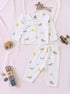 Safari Friends Full Sleeve Night Suit Set (White)