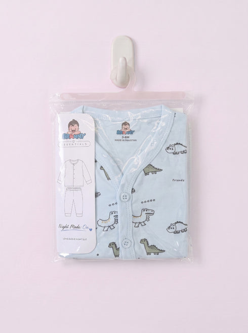 Jurassic World Full Sleeve Night Suit Set (Sky Blue)