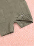 Playful Olive Green Henley Romper