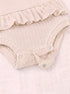 Beige Heart Embroidered Ruffle Grace Bodysuit
