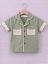 Green Cuban Collar Short Set