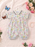 Rainbow Bloom Polo Collar Romper