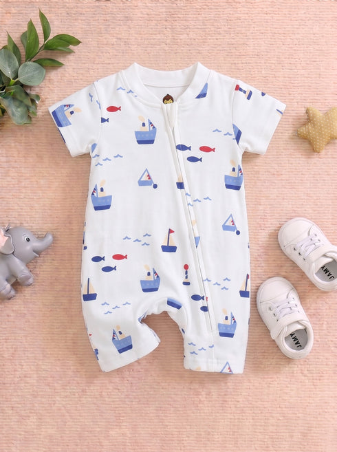 Ocean Adventure Zip-Up Romper