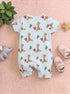 Giraffe Friends Button Down Romper