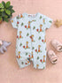 Giraffe Friends Button Down Romper