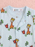 Giraffe Friends Button Down Romper