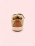 Brown & Tan Woven Texture Sneakers with Velcro Straps