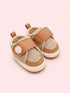Brown & Tan Woven Texture Sneakers with Velcro Straps