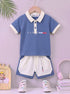 Little Paris Panelled Polo Short Set