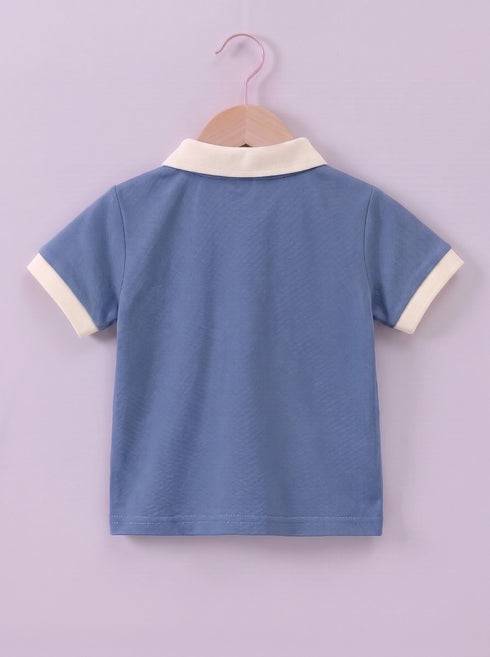 Little Paris Panelled Polo Short Set