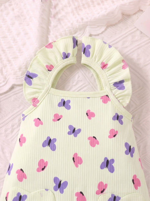 Butterfly Garden Frilled Romper