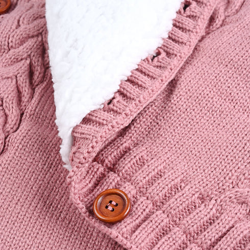 Baby Knitted Sleeping Bag & Carry Nest (Dusty Rose)