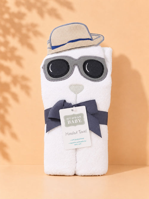 Handsome Bear Baby Hooded Bath Towel (76x76)
