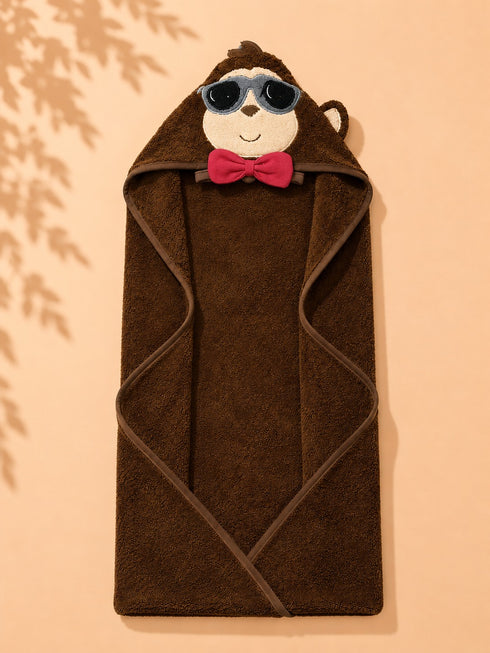 Dapper Monkey Baby Hooded Bath Towel (76x76)