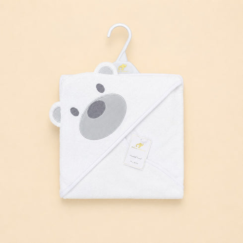 Cute Bear Embroidered Baby Hooded Bath Towel (76x76)