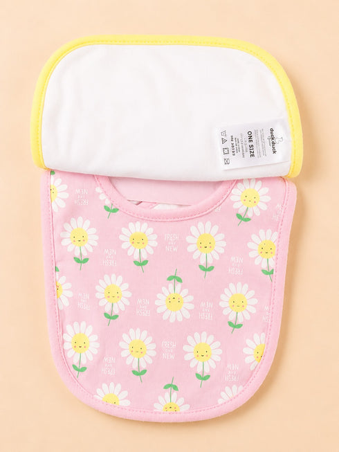 4-Pcs Sunflower Baby Bibs & Plush Toy Gift Set