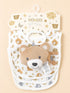 4-Pcs Bear Baby Bibs & Plush Toy Gift Set