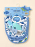 4-Pcs Shark Baby Bibs & Plush Toy Gift Set