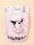 4-Pcs Cow Baby Bibs & Plush Toy Gift Set