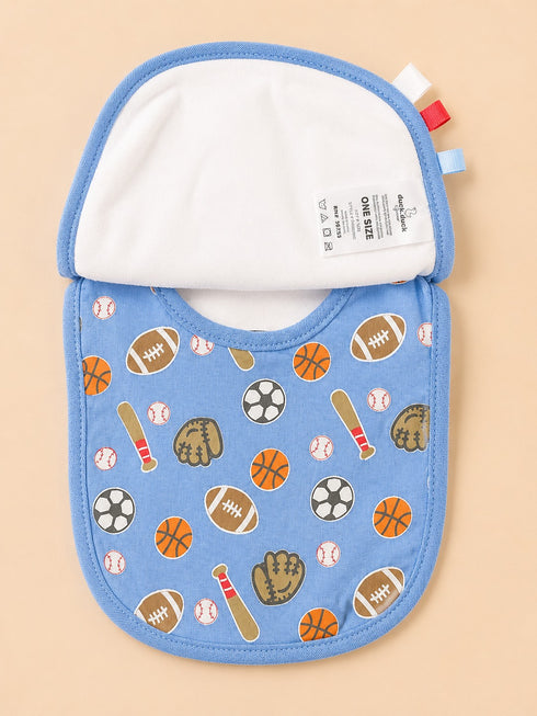 4-Pcs Athlete Baby Bibs & Plush Toy Gift Set