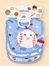 4-Pcs Athlete Baby Bibs & Plush Toy Gift Set