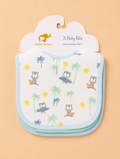 3-Pcs Baby Bibs Gift Set