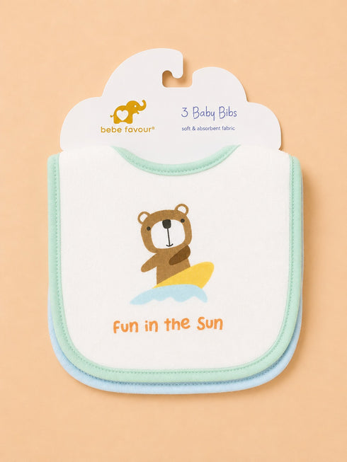 3-Pcs Baby Bibs Gift Set