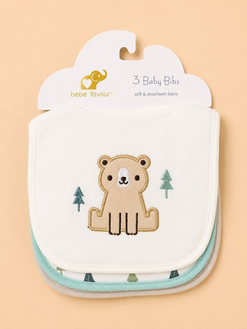 3-Pcs Baby Bibs Gift Set
