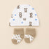 4-Pcs Baby Cap, Bib, Burp Cloth & Socks Gift Set