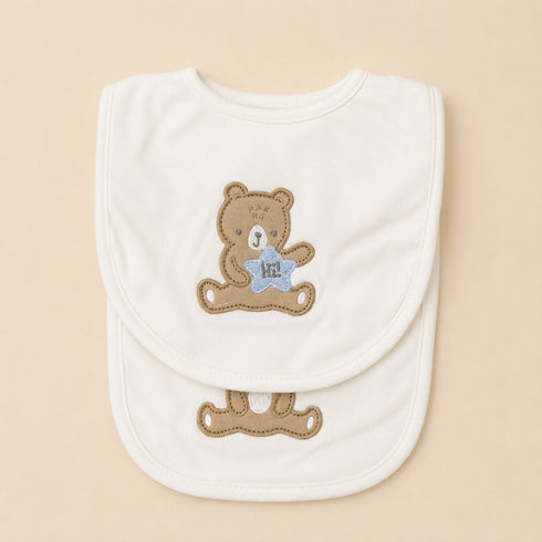 4-Pcs Baby Cap, Bib, Burp Cloth & Socks Gift Set