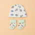 4-Pcs Baby Cap, Bib, Burp Cloth & Socks Gift Set