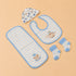 4-Pcs Baby Cap, Bib, Burp Cloth & Socks Gift Set