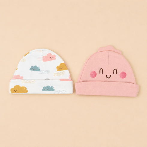 4-Pcs Baby Caps & Bibs Gift Set