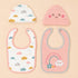 4-Pcs Baby Caps & Bibs Gift Set