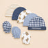 8-Pcs Baby Mittens & Caps Gift Set