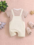 Little Lion Striped Dungaree Romper