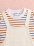 Little Lion Striped Dungaree Romper