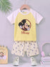 Mickey Mouse Printed Raglan Interlock Short Set