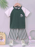 California Beach Raglan Interlock Short Set