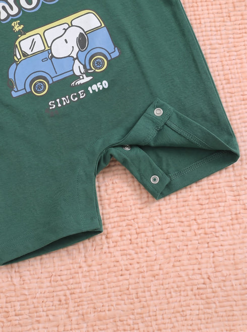 Snoopy & Van Printed Buttoned Romper