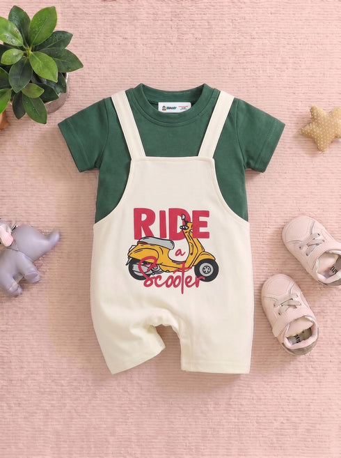 Scooter Ride Dungaree Romper