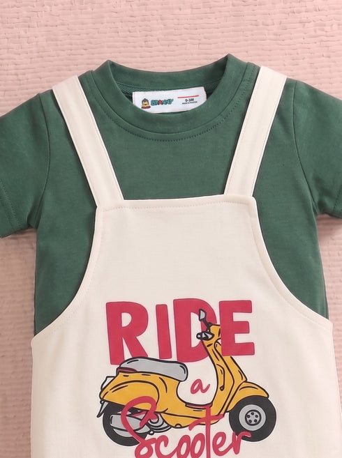 Scooter Ride Dungaree Romper