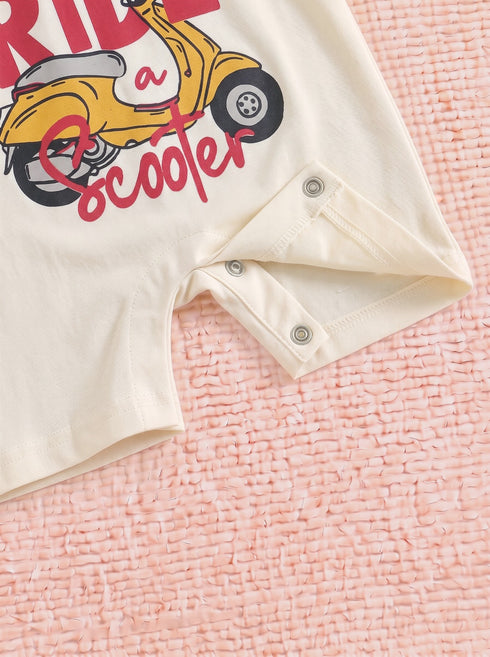 Scooter Ride Dungaree Romper