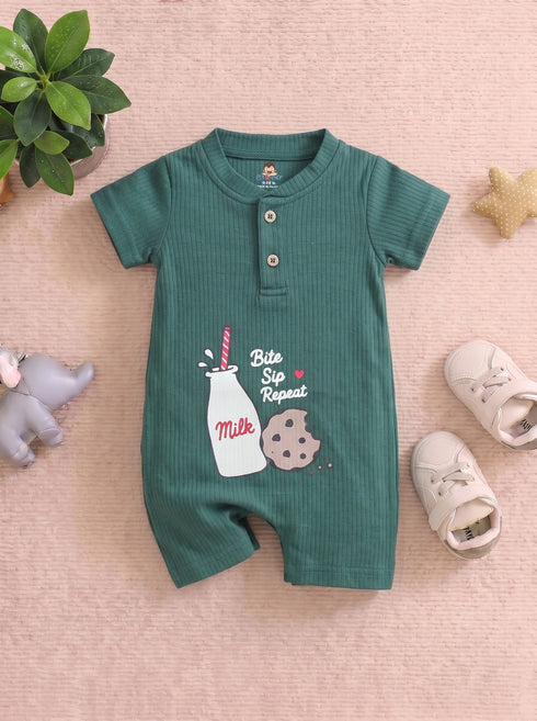 Milk & Cookie Henley Romper