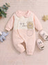 Cuddle Bear Textured Romper (Orange)