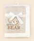 Hello Bear Embroidered Baby Orbital Blanket (Grey)